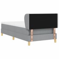 Легло с пружинирана основа Светлосиво 90 x 200 cm текстил