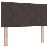 Легло с пружинирана основа Тъмен кафяв 90 x 200 cm текстил