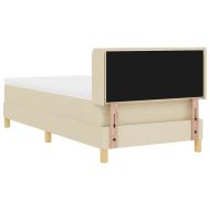 Легло с пружинирана основа с матрак Крем 200 x 100 cm текстил