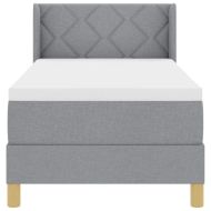 Легло с пружини с матрак Светлосиво 80 x 200 cm текстил