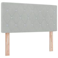 Легло с пружинирана основа Светлосиво 190 x 90 cm Кадифе