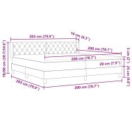 Легло с пружинирана основа Тъмен зелен 200 x 200 cm Кадифе