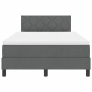 Легло с пружинирана основа с LED Тъмносив 120 x 190 cm текстил