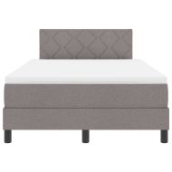 Легло с пружинирана основа с матрак Таупе 120 x 190 cm текстил