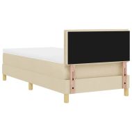 LED кутия за пружини с легло Крем 100 x 200 cm текстил