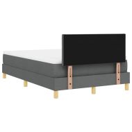 LED кутия за пружини с легло Тъмен сив 120 x 190 cm текстил