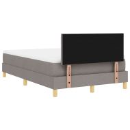 LED кутия за пружини с легло Таупе 120 x 200 cm текстил