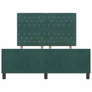 Легло с пружинирана основа Тъмен зелен 140 x 200 cm Кадифе