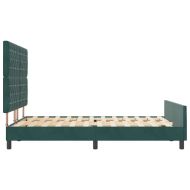 Легло с пружинирана основа Тъмен зелен 140 x 200 cm Кадифе