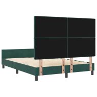 Легло с пружинирана основа Тъмен зелен 140 x 200 cm Кадифе