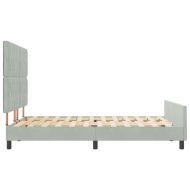 Легло с пружинирана основа Светлосиво 160 x 200 cm Кадифе