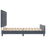 Легло с пружинирана основа Тъмносив 160 x 200 cm Кадифе