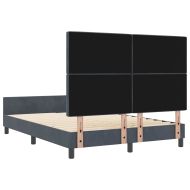 Легло с пружинирана основа Тъмносив 160 x 200 cm Кадифе