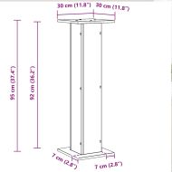Стойка за растения 2 pcs Черния дъб 30 x 30 x 95 cm