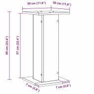 Стойка за растения 2 pcs Черния дъб 30 x 30 x 60 cm