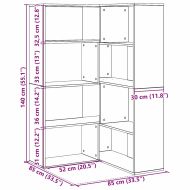 Гардероб 2 pcs Черния дъб 85 x 85 x 140 см Инженерно дърво