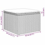 Градински Софа Комплект 5 pcs Черно полиратан