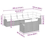 Градински Софа Комплект 8 pcs полиратан