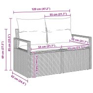 Комплект дивани 8 pcs Сив полиратан