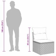 Комплект дивани с възглавница 10 pcs Кафяво полиратан