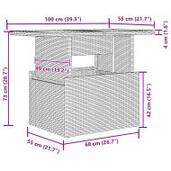 Градински Софа Комплект 7 pcs Сив и тъмен сив полиратан
