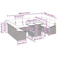 Комплект дивани 10 pcs Бежов и Светло Сив полиратан
