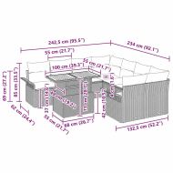 Градински Софа Комплект 11 pcs Бежов и кремав полиратан