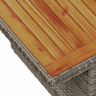 Градински Софа Комплект с възглавница 9 pcs Сив и кафяв