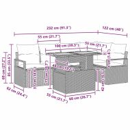 Комплект за хранене в градината 6 pcs Бежово и сиво