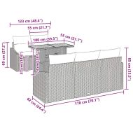 Комплект за хранене в градината 6 pcs Бежово и сиво