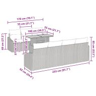Комплект за хранене в градината 8 pcs Черен и кремав