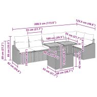 Комплект за хранене в градината 7 pcs Бежово и сиво