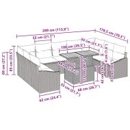 Комплект за хранене в градината 10 pcs Сив и кафяв
