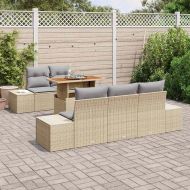 Комплект за хранене в градината 6 pcs Бежово и сиво