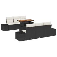 Комплект за хранене в градината 7 pcs Черен и кремав