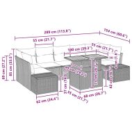 Комплект за хранене в градината 8 pcs Черен и кафяв