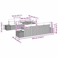 Комплект за хранене в градината 9 pcs Черен и кремав