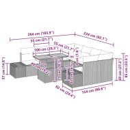 Комплект за хранене в градината 9 pcs Черен и кремав
