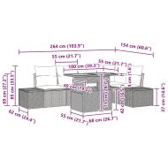 Комплект за хранене в градината 6 pcs Черен и кафяв