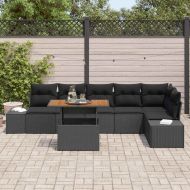 Комплект за хранене в градината 7 pcs Черен и кафяв