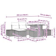 Комплект за хранене в градината 7 pcs Черен и кремав