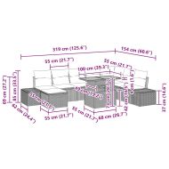 Комплект за хранене в градината 9 pcs Бежово и сиво