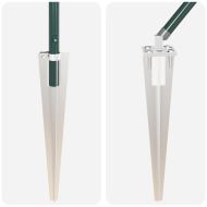 Стълб за ограда. 26 pcs Сив 3,2 x 3,2 x 145 см