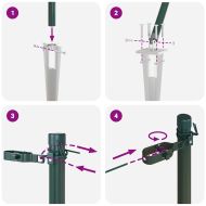 Стълб за ограда. 26 pcs Сив 3,2 x 3,2 x 145 см