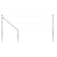 Стълб за ограда. 26 pcs Сив 3,2 x 3,2 x 105 см