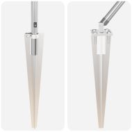 Стълб за ограда. 26 pcs Сив 3,2 x 3,2 x 185 см