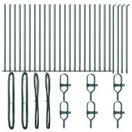 Стълб за ограда. 26 pcs Сив 3,2 x 3,2 x 50 см