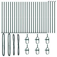 Стълб за ограда. 26 pcs Сив 3,2 x 3,2 x 170 см