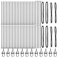 Стълб за ограда. 52 pcs Сив 3,2 x 3,2 x 150 см