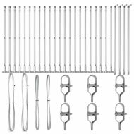 Стълб за ограда. 26 pcs Сив 3,2 x 3,2 x 50 см